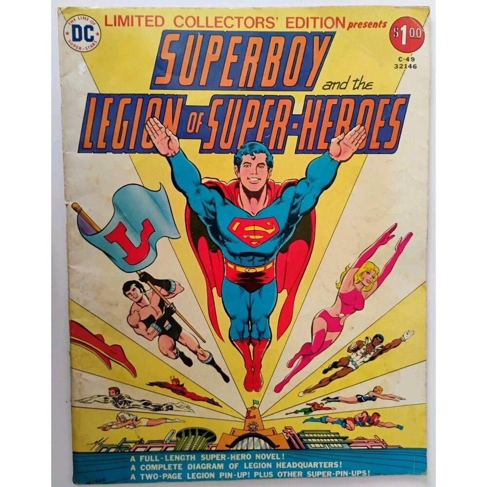 DC Limited Collectors Edition C-49 Superboy Legion of Super-Heroes Treasury 1976